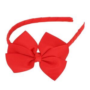 Bow Non-slip Bowknot Headband Red 0.35 Inch Wide
